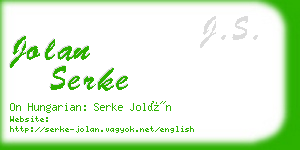 jolan serke business card